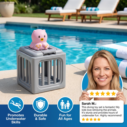 🔥LAST DAY 49% OFF - ✨🏊Diving Toy Set with Sinking Animals🐬💦