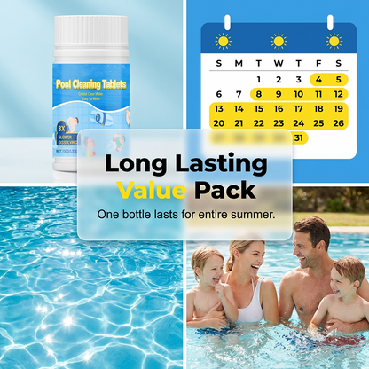 🔥LAST DAY 49% OFF - ✨🏊‍♂️Pool Cleaning Tablets for Crystal Clear Water💦