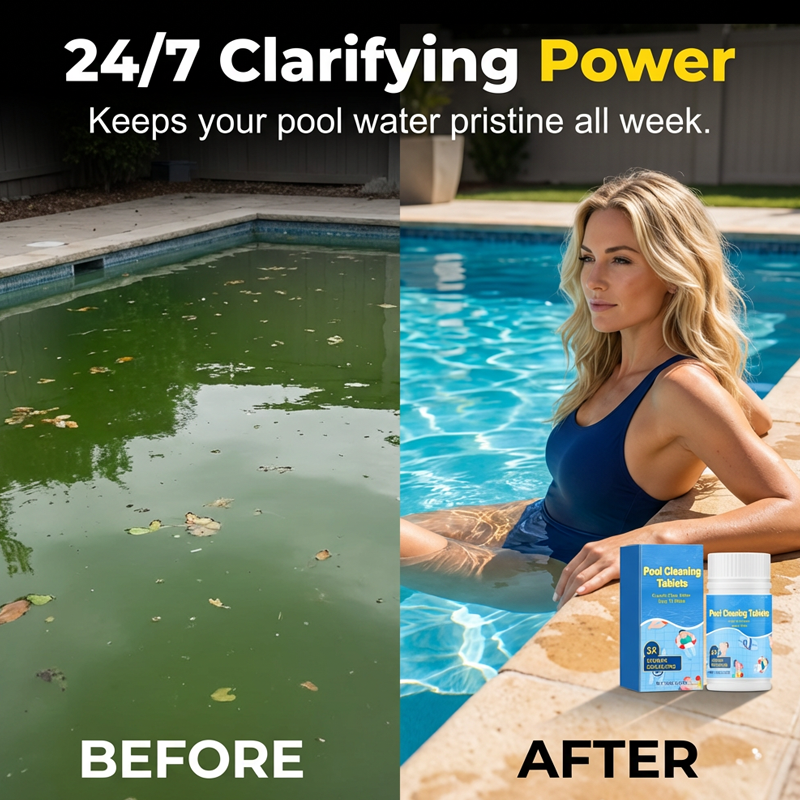 🔥LAST DAY 49% OFF - ✨🏊‍♂️Pool Cleaning Tablets for Crystal Clear Water💦