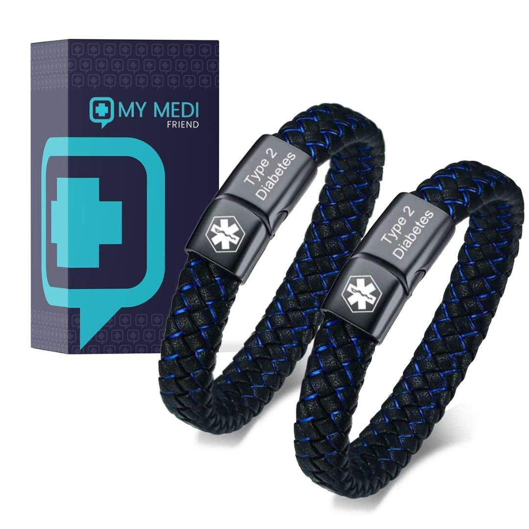 Men’s Diabetes Medical Alert Bracelet