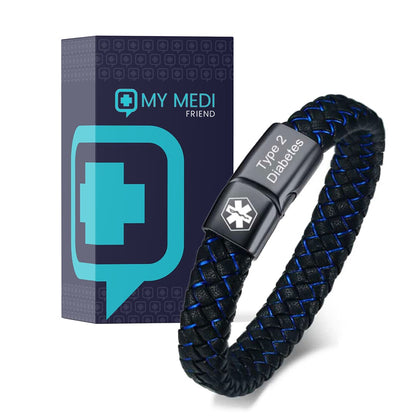Men’s Diabetes Medical Alert Bracelet